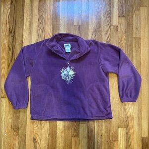 Vintage Medium Purple Northern Reflections Purple Bouquet Cozy Pullover